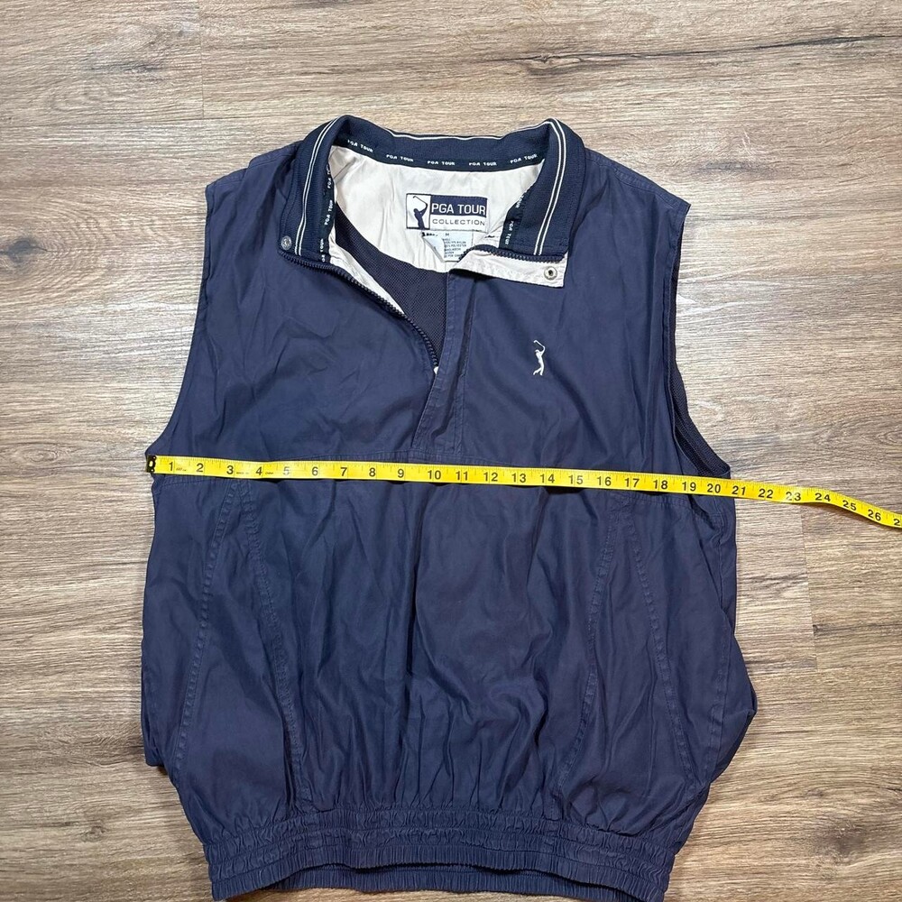 PGA Tour Men's Navy and Blue Gilet - Picture 3 of 5